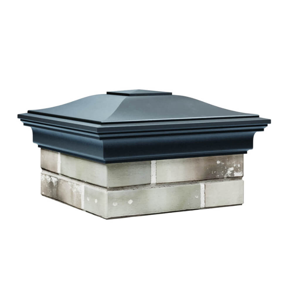 Колпак Zking Монблан Серый на столб 1.5х1.5 еврокирпича 0.7НФ (355х355мм) в Новосибирске фото