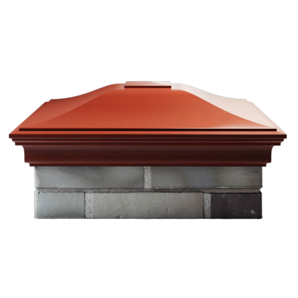 Колпак Zking Монблан Красный на столб 2х2 кирпича (515х515мм) в Новосибирске фото