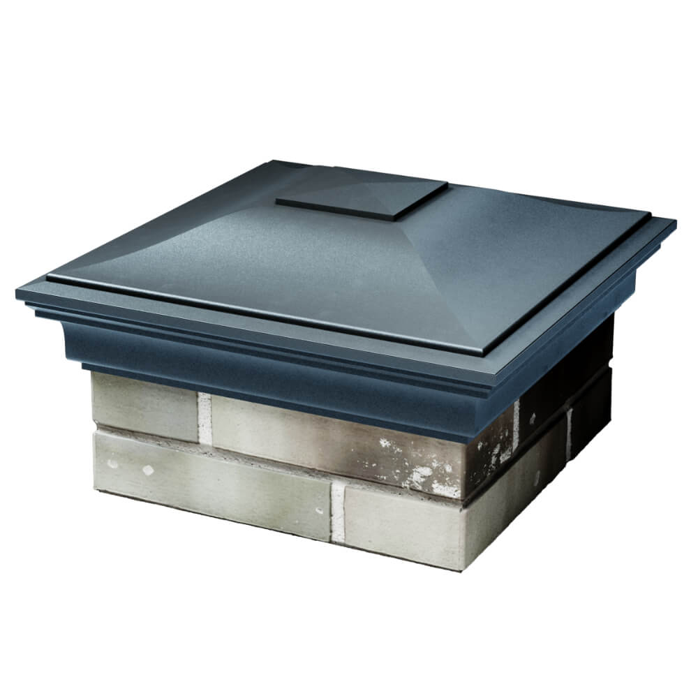 Колпак Zking Монблан Серый на столб 1.5х1.5 кирпича (385х385мм) в Новосибирске фото