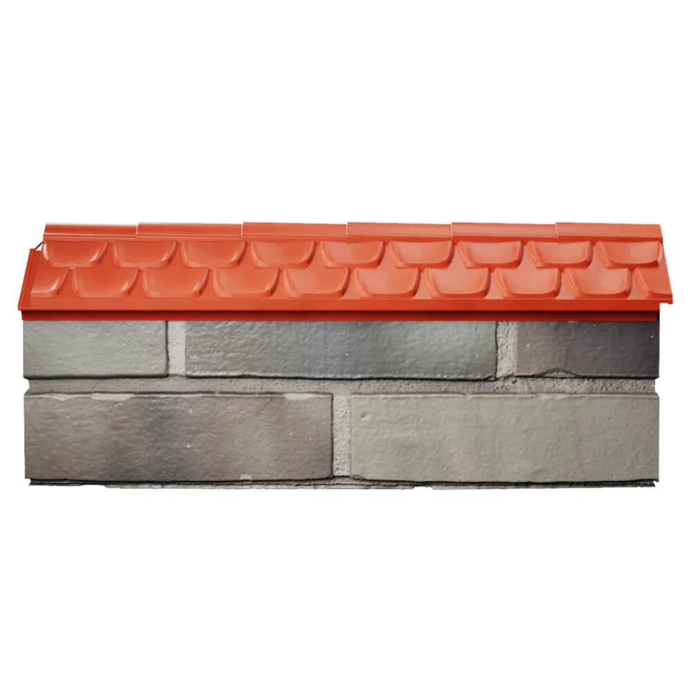Парапет Zking Эльбрус Красный с посадкой на 0.5 кирпича (130мм) в Новосибирске фото