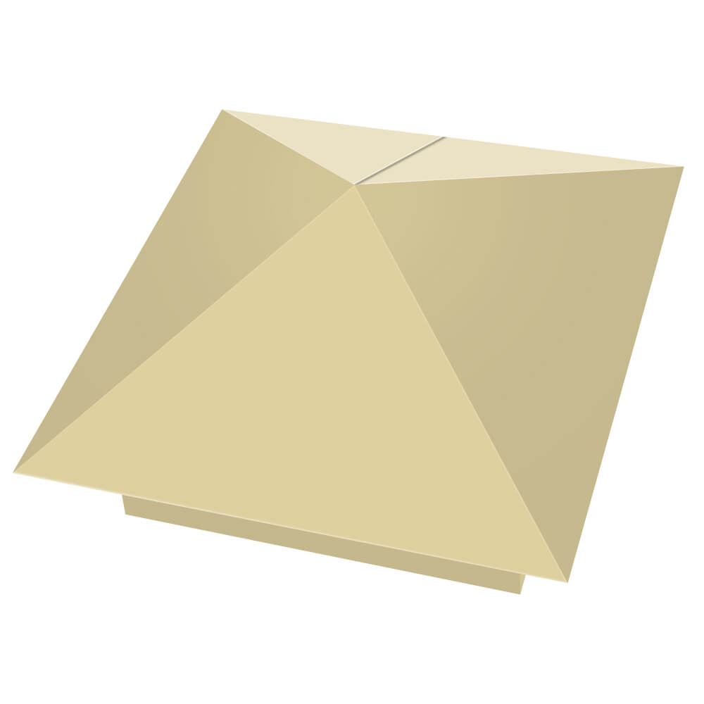 Колпак металлический 400х400мм RAL1014 Бежевый заборный Новосибирск фото