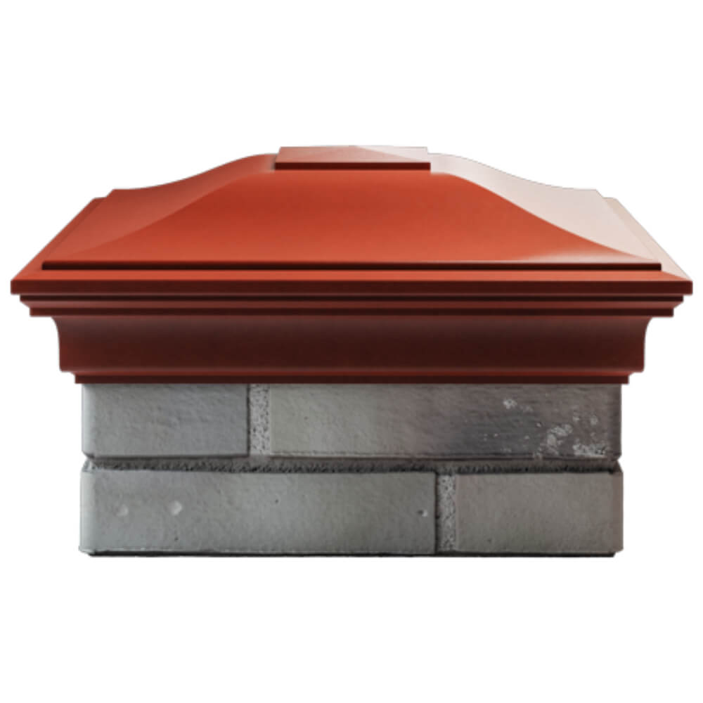 Колпак Zking Монблан Красный на столб 1.5х1.5 кирпича (385х385мм) Новосибирск фото