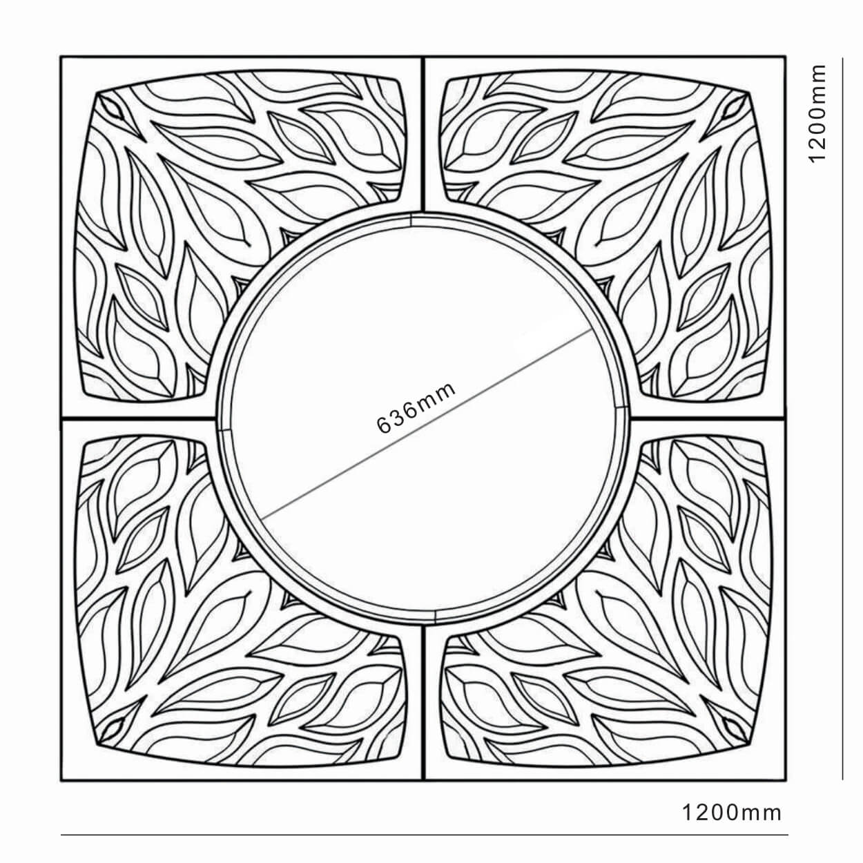 Приствольная решетка для дерева ZKING CRUST 1.2х1.2м Черная в Новосибирске фото