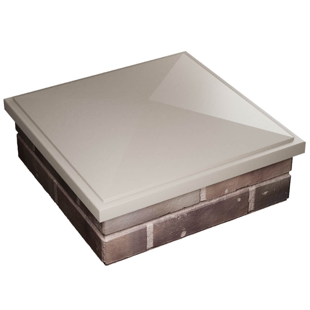 Колпак Zking БонаМоно Бежевый на столб 2х2 кирпича (515х515, 530х530мм) в Новосибирске фото