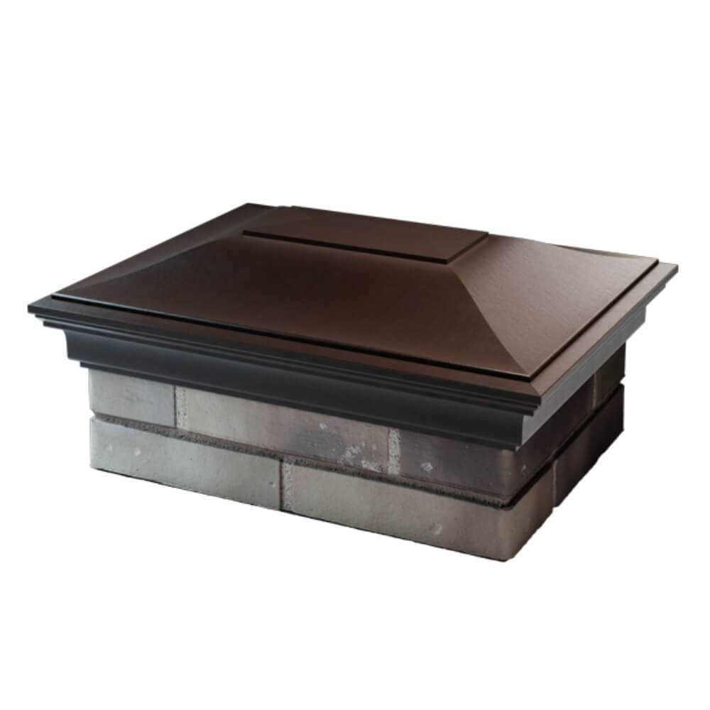 Колпак Zking Монблан Коричневый на столб 2х1.5 кирпича (515х385мм) в Новосибирске фото