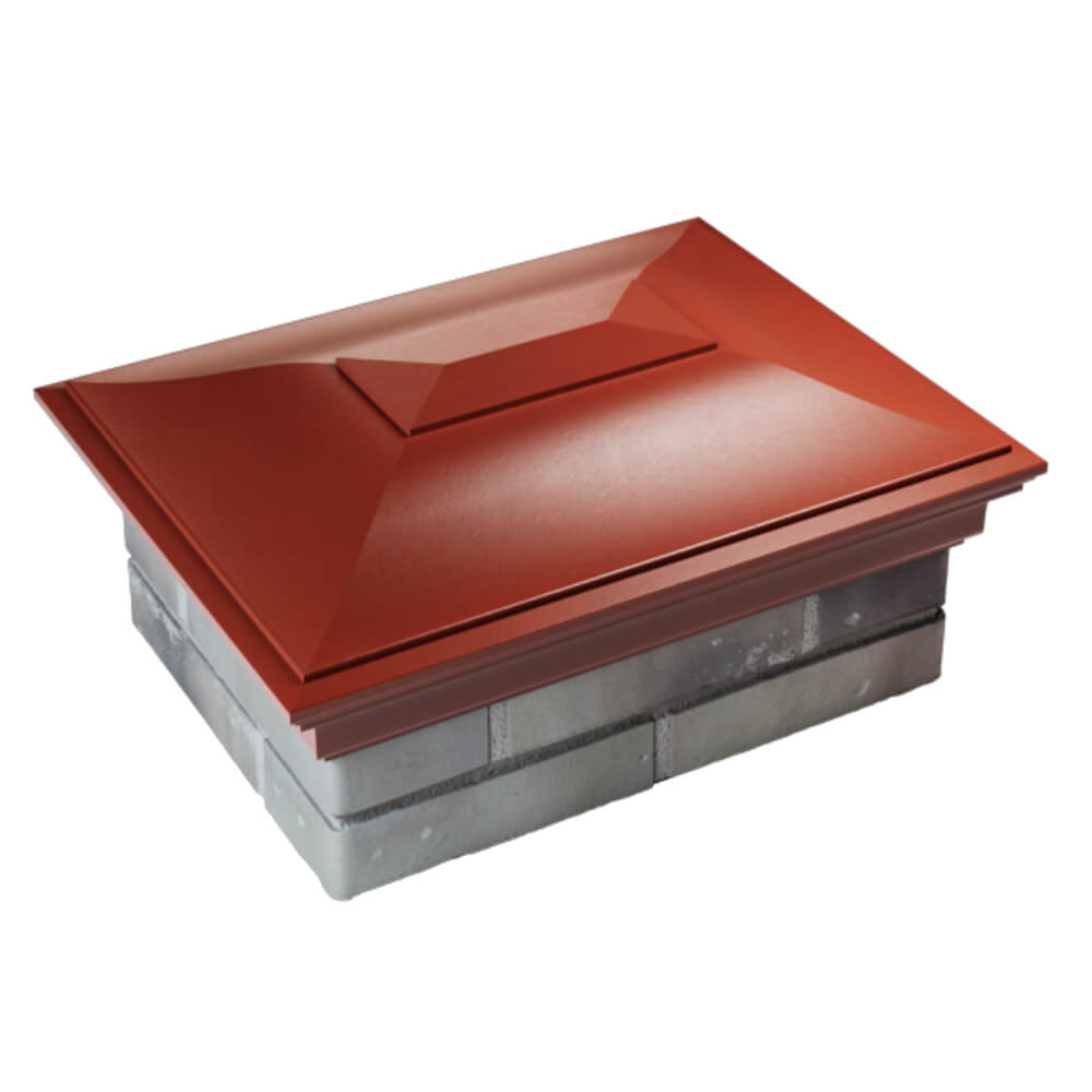 Колпак Zking Монблан Красный на столб 2х1.5 кирпича (515х385мм) Новосибирск фото