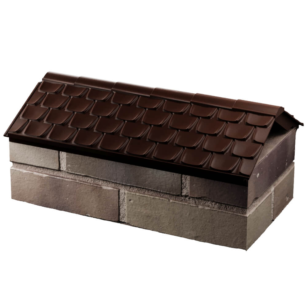 Парапет Zking Эльбрус Коричневый с посадкой на 1 кирпич (255мм) в Новосибирске фото