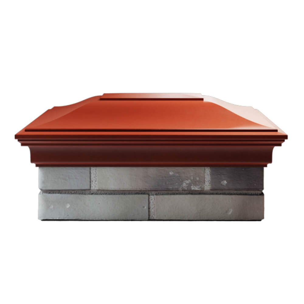 Колпак Zking Монблан Красный на столб 2х1.5 кирпича (515х385мм) в Новосибирске фото