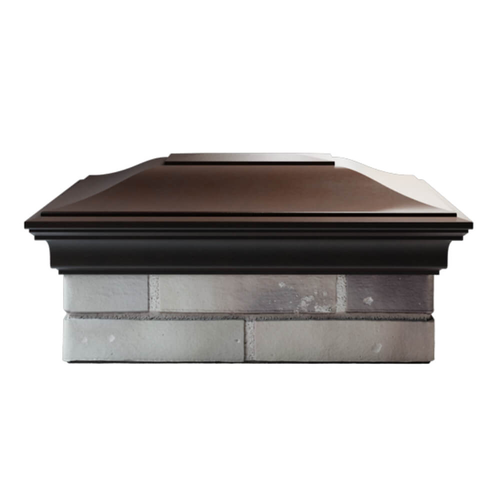 Колпак Zking Монблан Коричневый на столб 2х1.5 кирпича (515х385мм) в Новосибирске фото