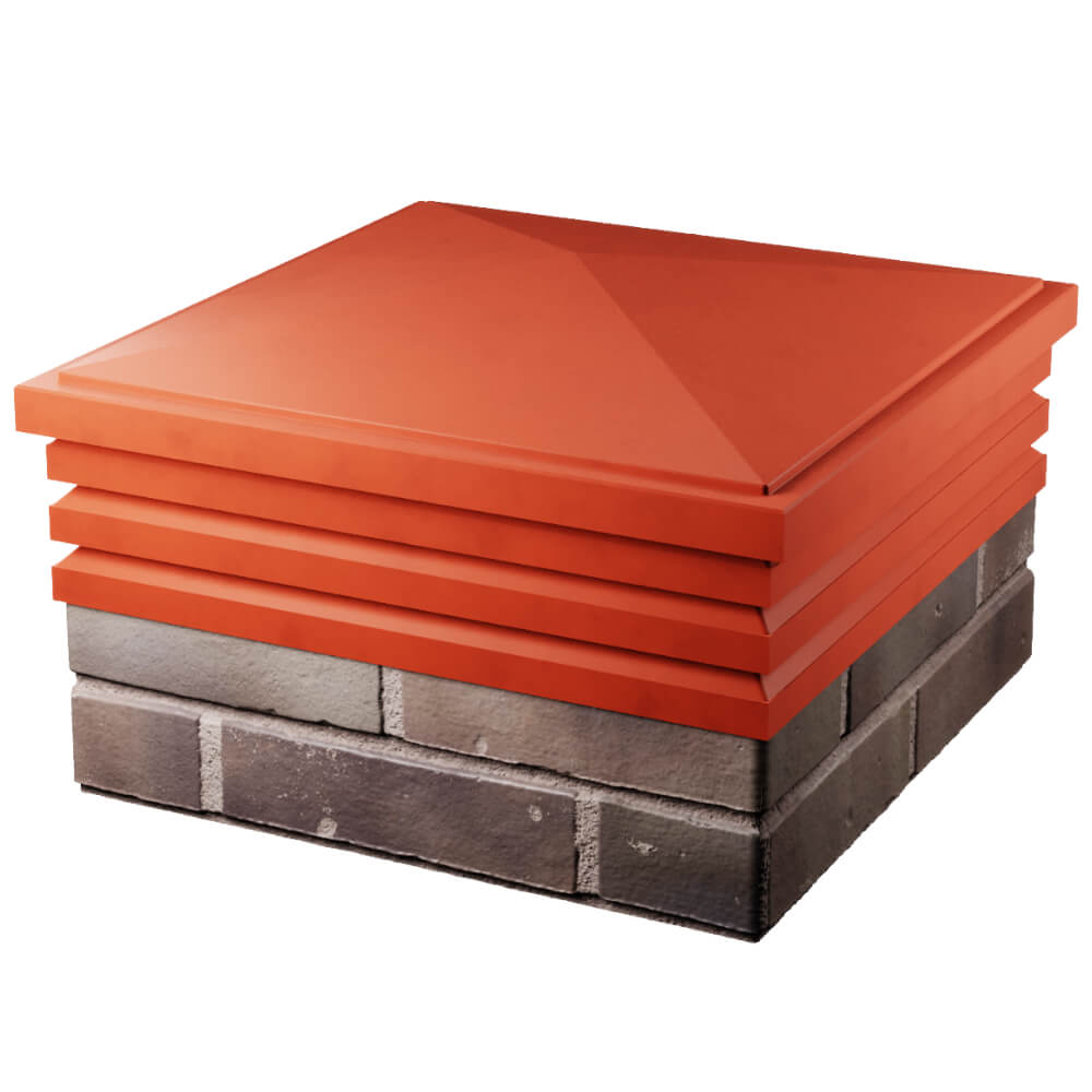 Колпак Zking Бона ХайТек Красный на столб 2х2 кирпича (513х513мм) в Новосибирске фото