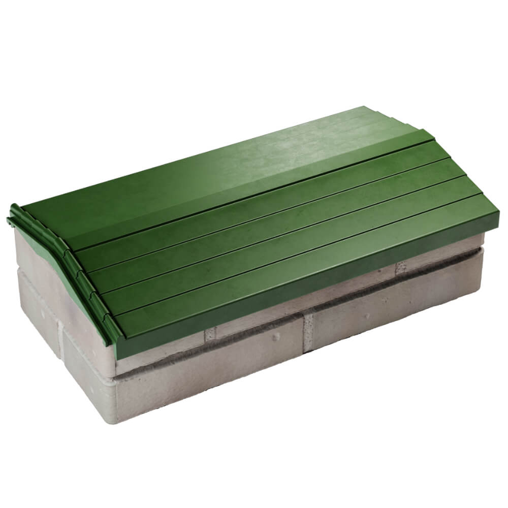 Парапет Zking Бона ХайТек Зеленый с посадкой на 1 кирпич (200/225/255мм) в Новосибирске фото