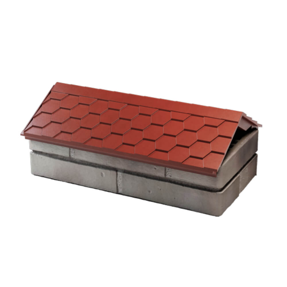 Парапет Zking Эверест Красный с посадкой на 1 кирпич (200/225/255мм) в Новосибирске фото