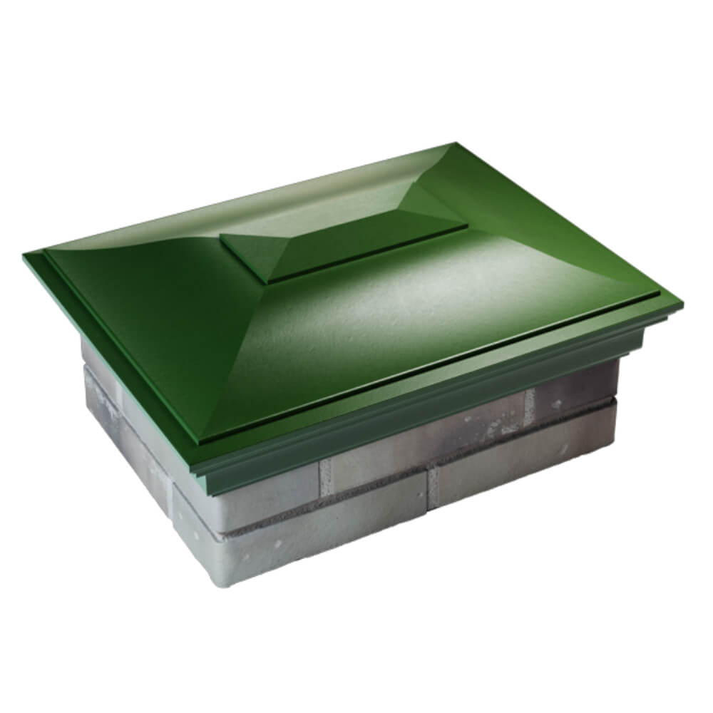 Колпак Zking Монблан Зеленый на столб 2х1.5 кирпича (515х385мм) Новосибирск фото