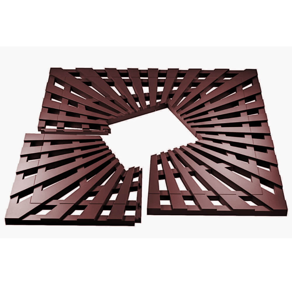 Приствольная решетка для дерева ZKING ATMOSPHERE 1.2х1.2м Коричневая в Новосибирске фото