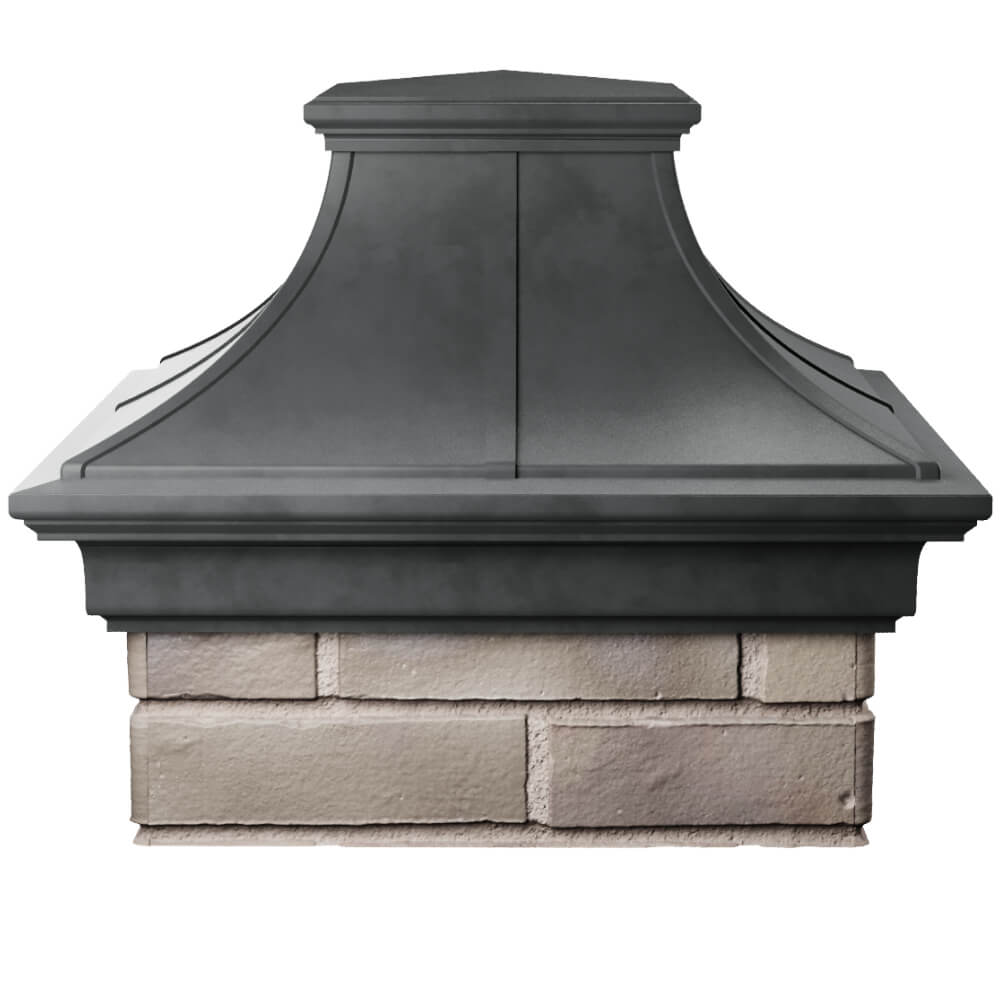 Колпак Zking Монблан Премиум Серый на столб 1.5х1.5 кирпича (385х385мм) Новосибирск фото