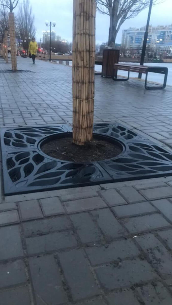 Приствольная решетка для дерева ZKING CRUST 1.2х1.2м Черная в Новосибирске фото