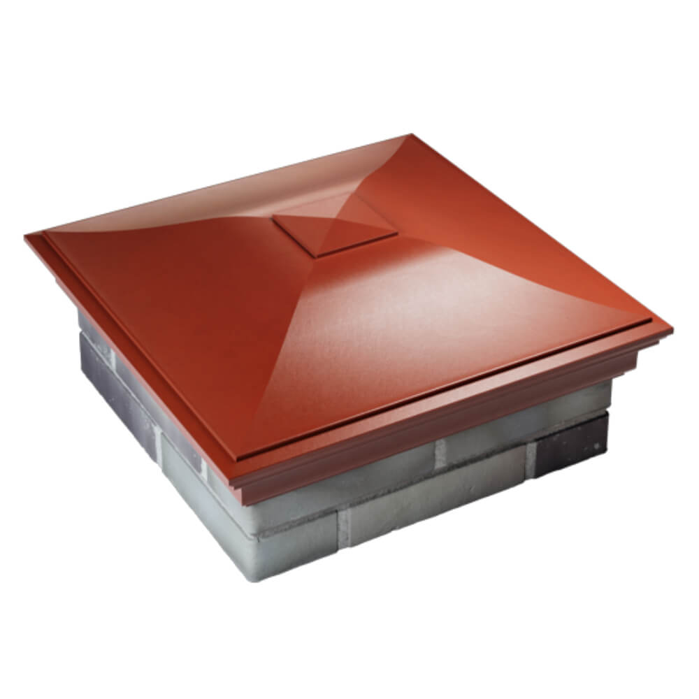 Колпак Zking Монблан Красный на столб 2х2 кирпича (515х515мм) Новосибирск фото