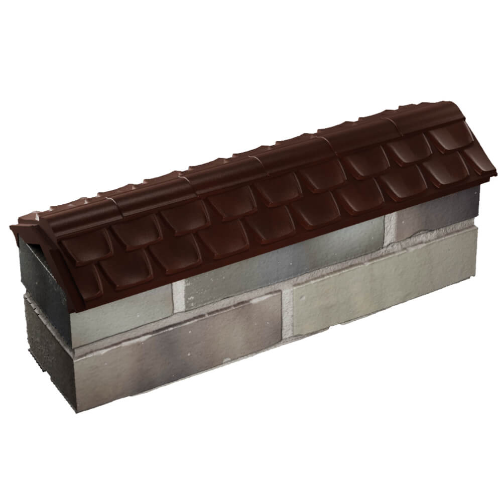 Парапет Zking Эльбрус Коричневый с посадкой на 0.5 кирпича (130мм) в Новосибирске фото