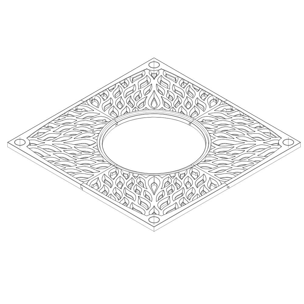 Приствольная решетка для дерева ZKING CRUST 2х2м Черная в Новосибирске фото