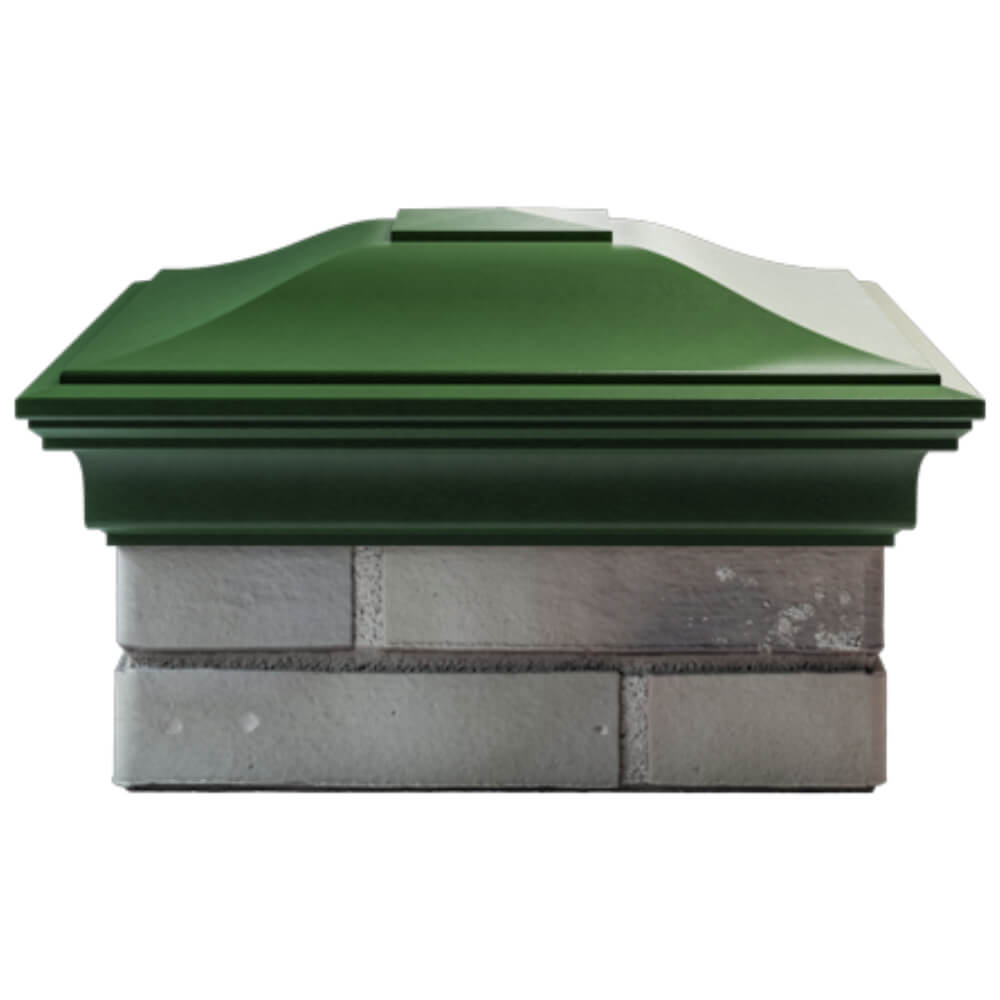 Колпак Zking Монблан Зеленый на столб 1.5х1.5 кирпича (385х385мм) Новосибирск фото