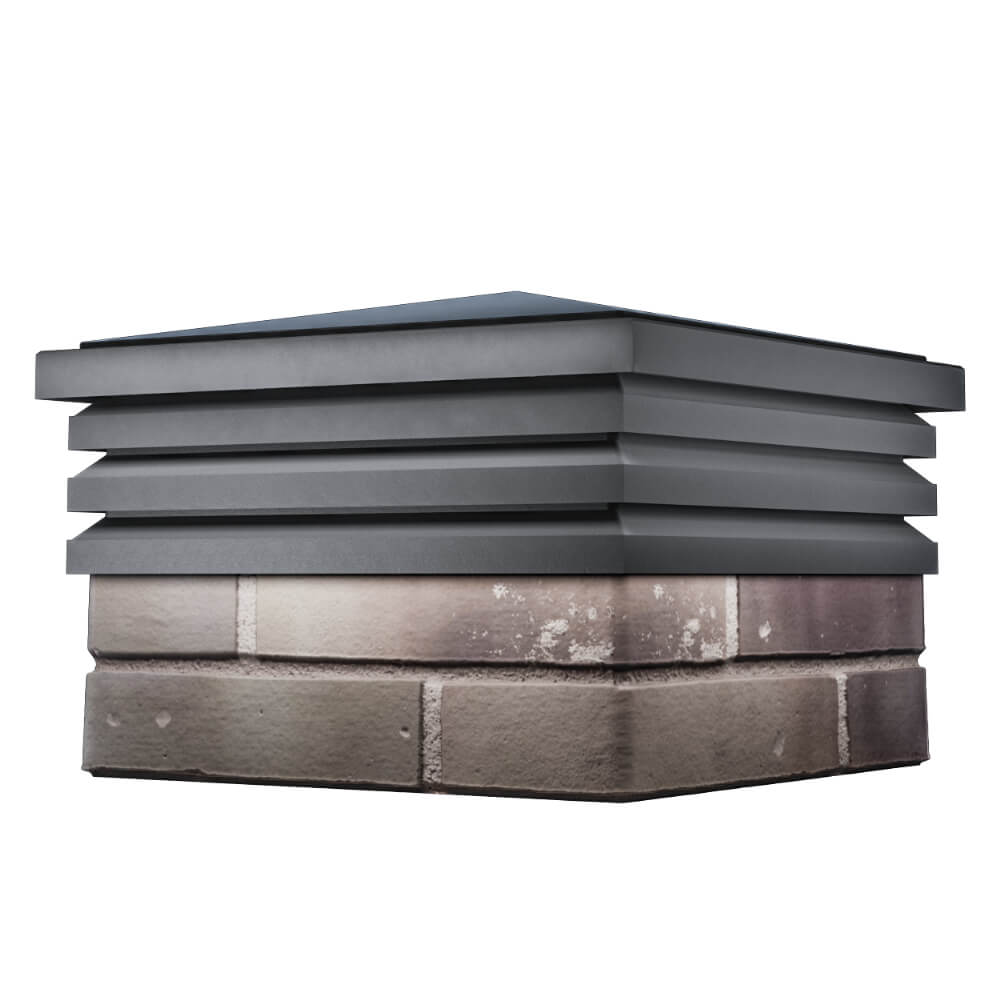 Колпак Zking Бона ХайТек Серый на столб 1.5х1.5 кирпича (385х385мм) в Новосибирске фото