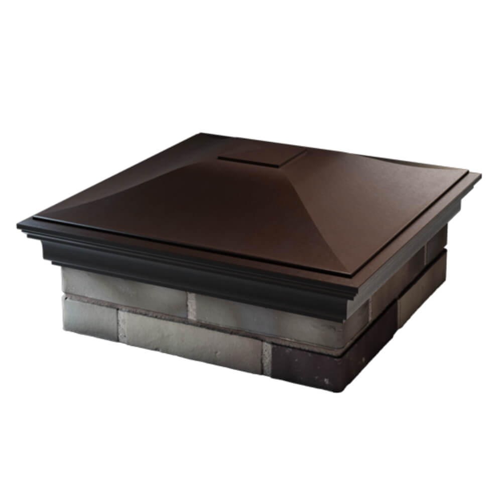 Колпак Zking Монблан Коричневый на столб 2х2 кирпича (515х515мм) в Новосибирске фото