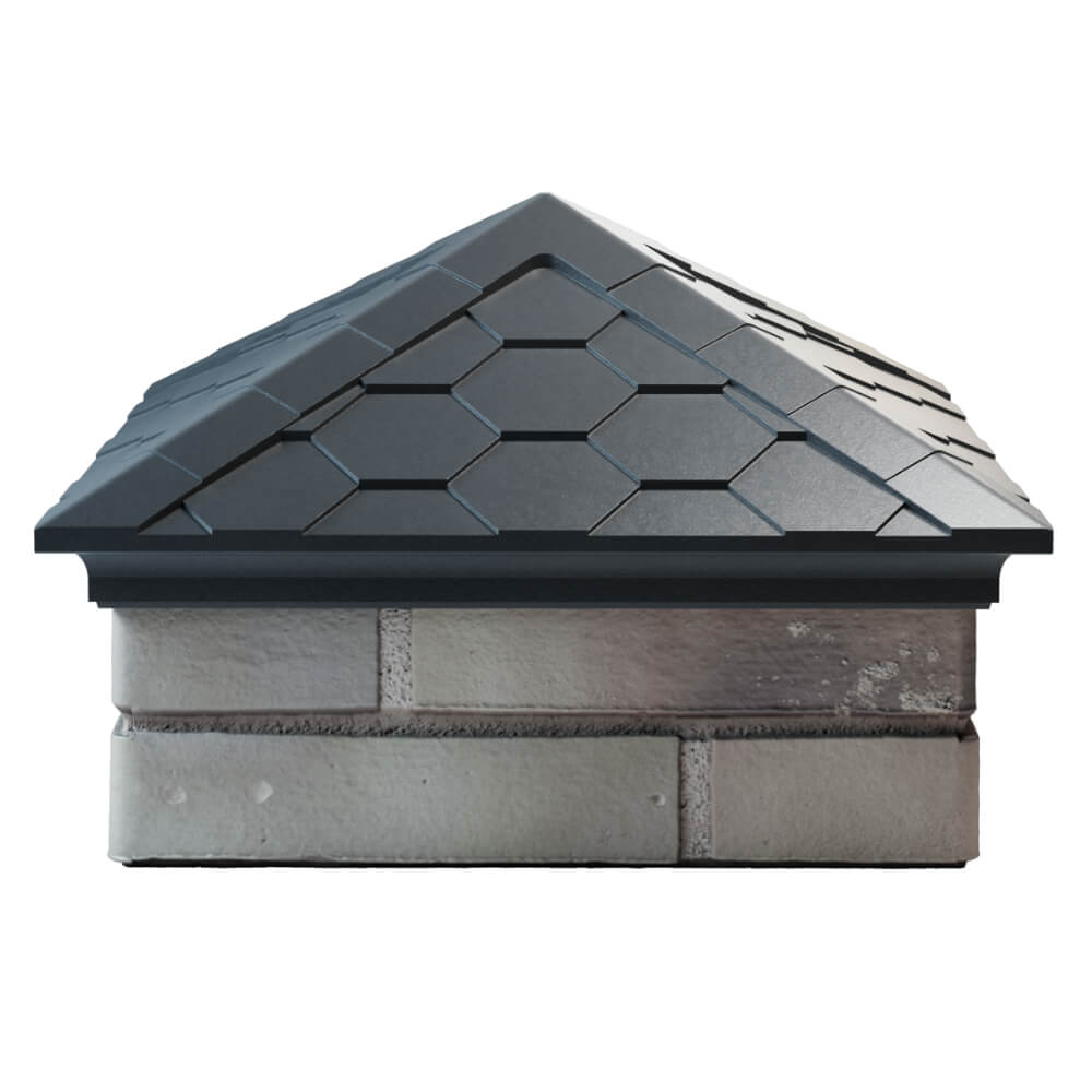 Колпак Zking Эверест Серый на столб 1.5х1.5 кирпича (390х390мм) Новосибирск фото