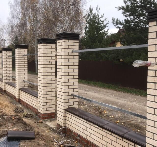 Колпак Zking Бона ХайТек Коричневый на столб 1.5х1.5 кирпича (385х385мм) в Новосибирске фото