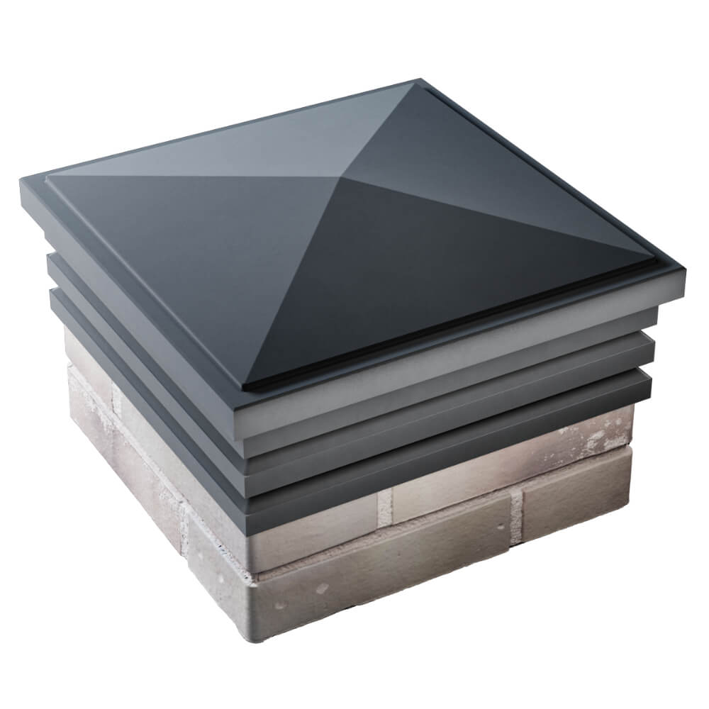 Колпак Zking Бона ХайТек Серый на столб 1.5х1.5 кирпича (385х385мм) в Новосибирске фото