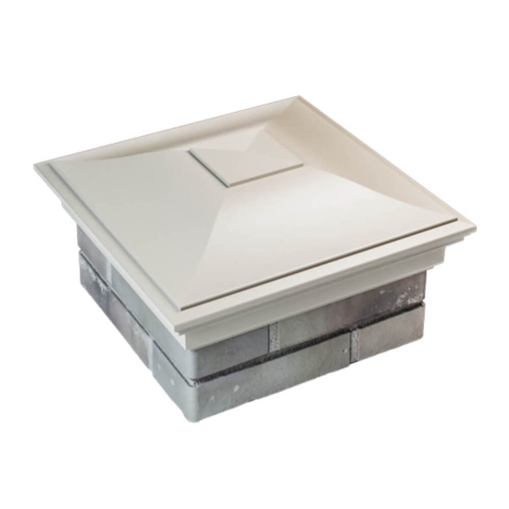 Колпак Zking Монблан Бежевый на столб 1.5х1.5 еврокирпича 0.7НФ (355х355мм) в Новосибирске фото