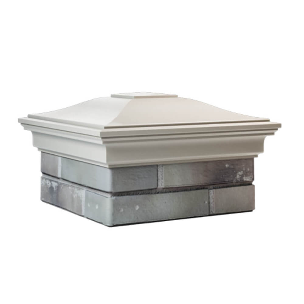 Колпак Zking Монблан Бежевый на столб 1.5х1.5 еврокирпича 0.7НФ (355х355мм) в Новосибирске фото