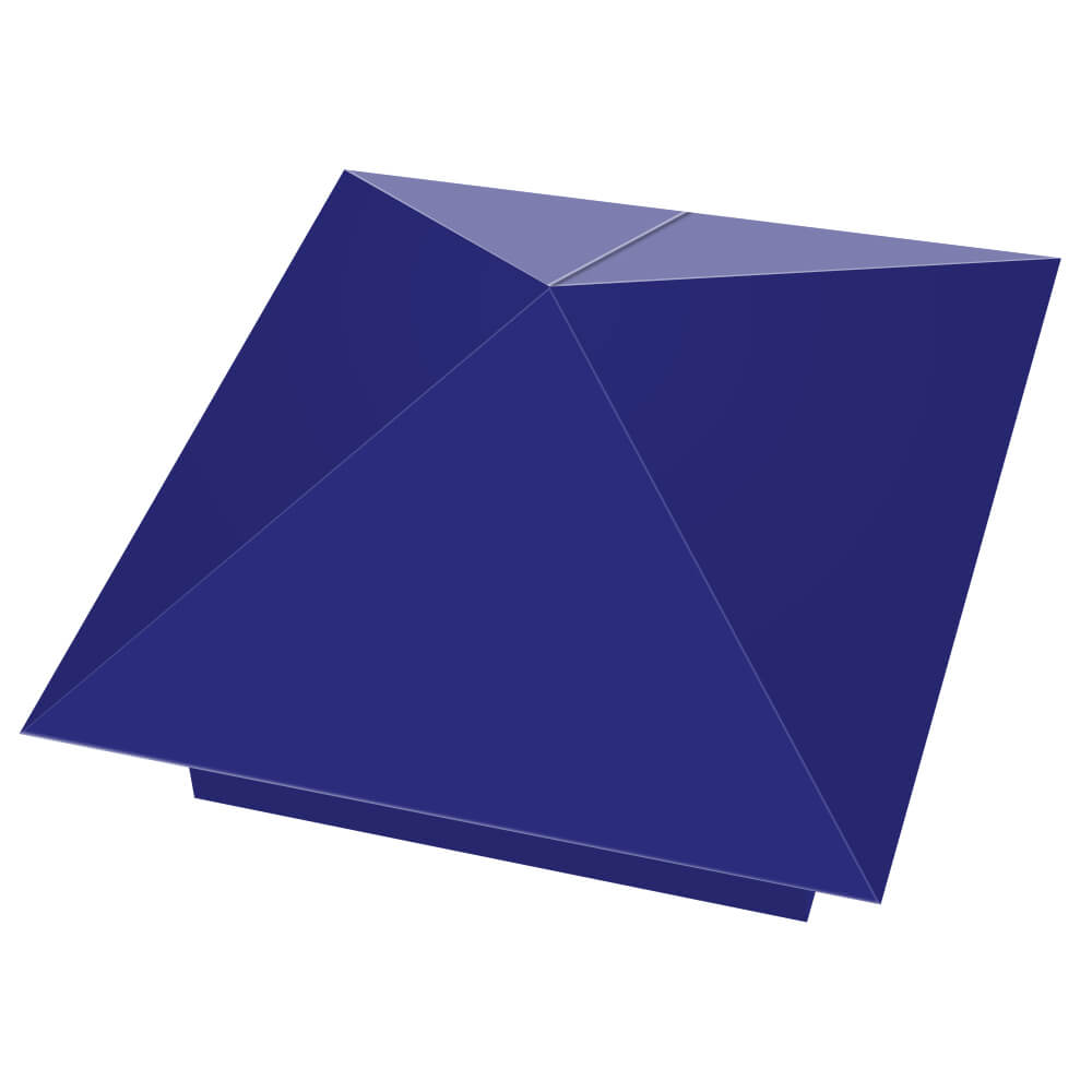 Колпак металлический 400х400мм RAL5002 Синий Ультрамарин заборный Новосибирск фото