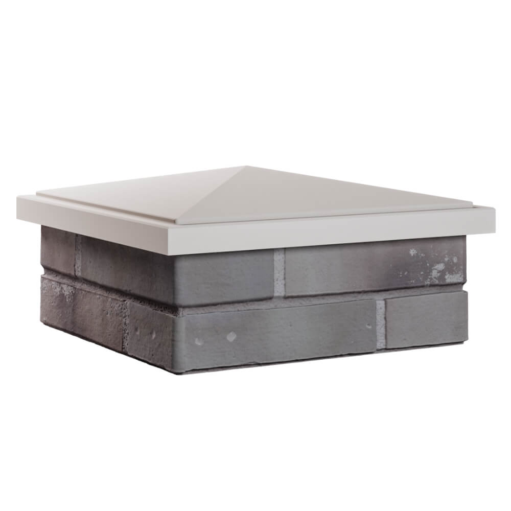 Колпак Zking БонаМоно Бежевый на столб 1.5х1.5 кирпича (385х385, 400х400мм) в Новосибирске фото