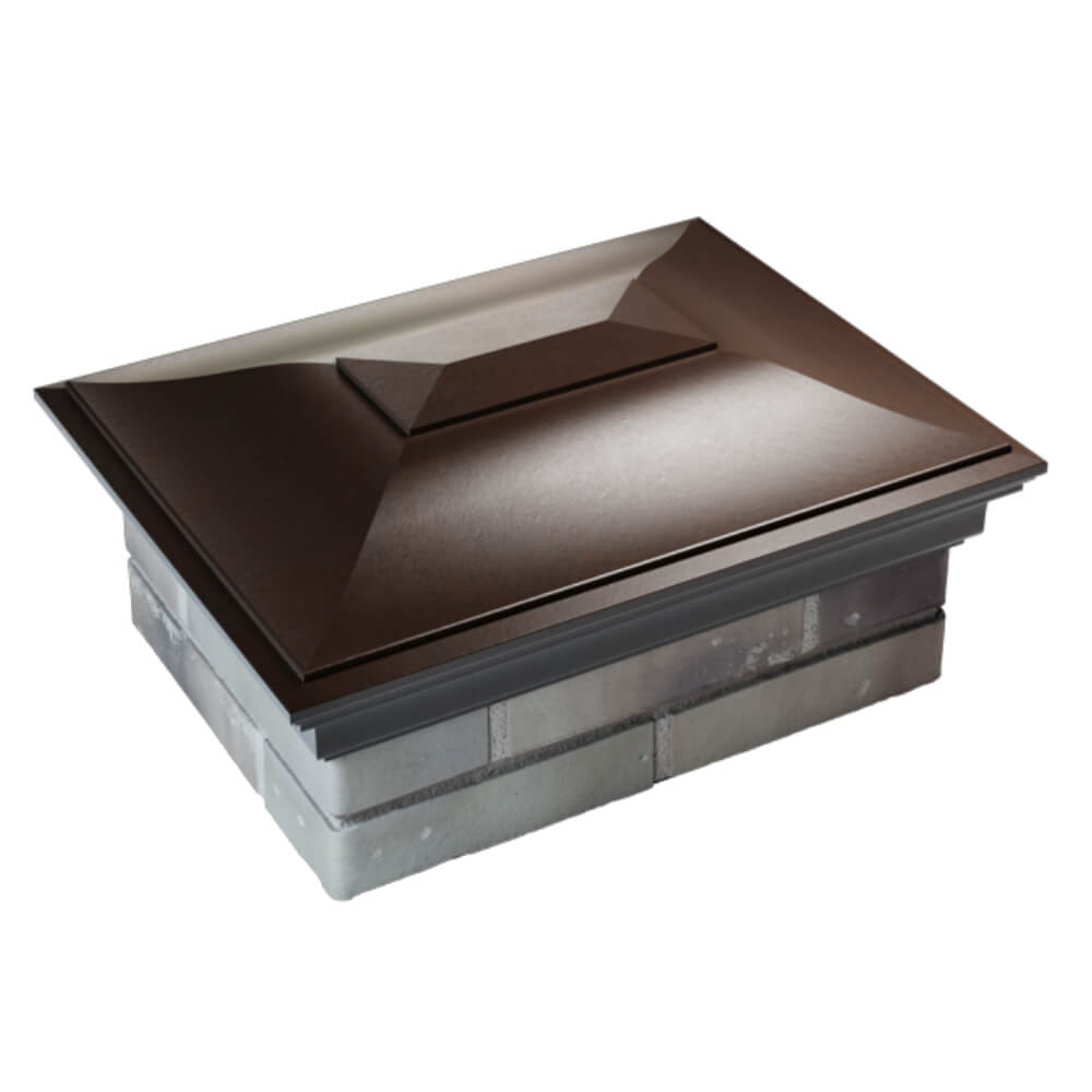 Колпак Zking Монблан Коричневый на столб 2х1.5 кирпича (515х385мм) Новосибирск фото