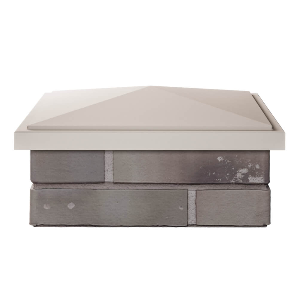 Колпак Zking БонаМоно Бежевый на столб 1.5х1.5 кирпича (385х385, 400х400мм) Новосибирск фото