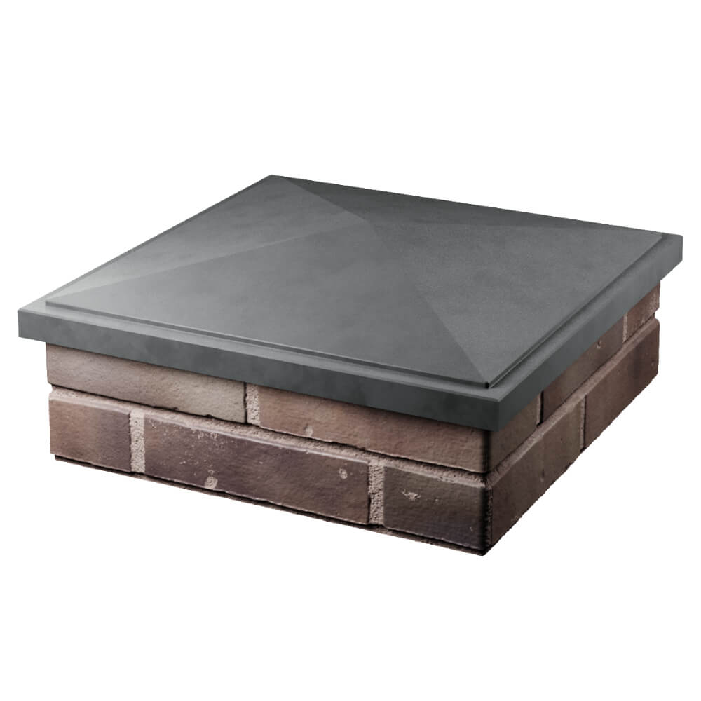 Колпак Zking БонаМоно Серый на столб 2х2 кирпича (515х515, 530х530мм) в Новосибирске фото