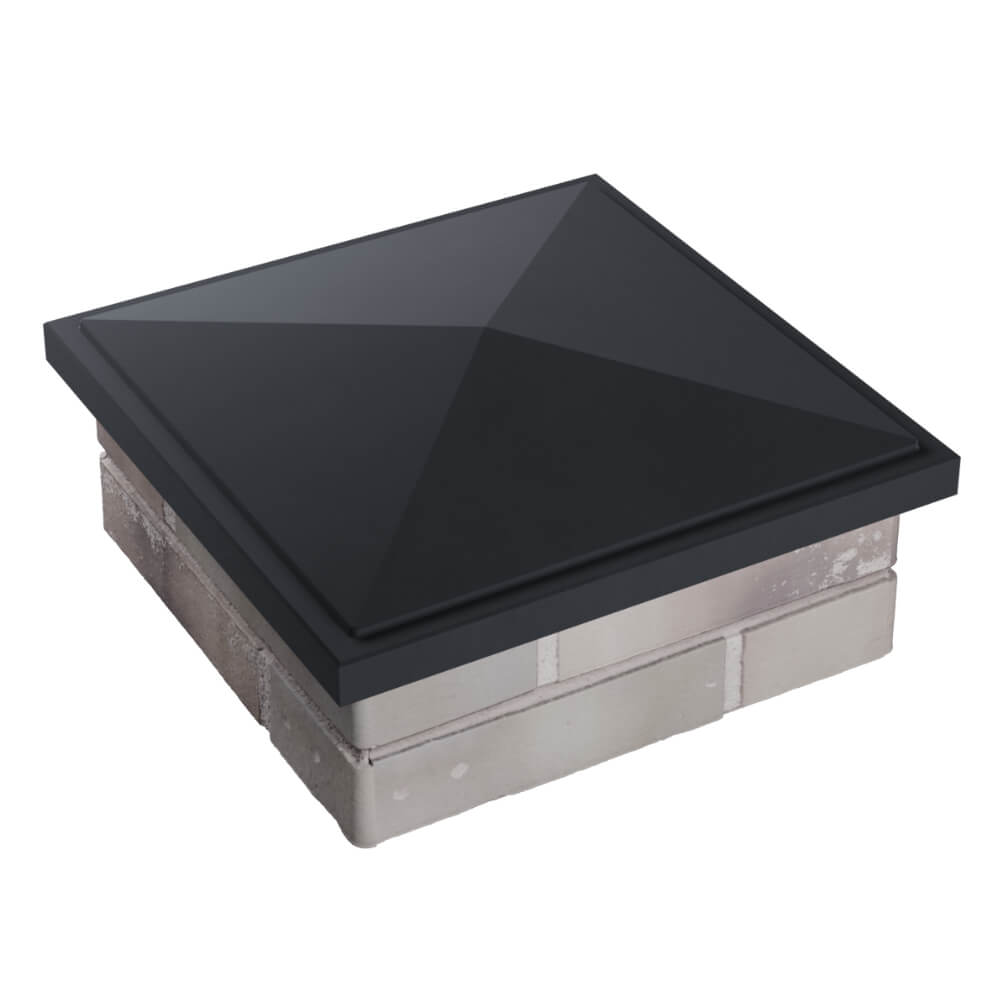 Колпак Zking БонаМоно Серый на столб 1.5х1.5 кирпича (385х385, 400х400мм) в Новосибирске фото