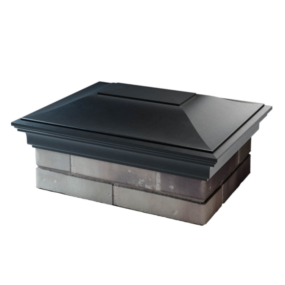 Колпак Zking Монблан Черный на столб 2х1.5 кирпича (515х385мм) в Новосибирске фото