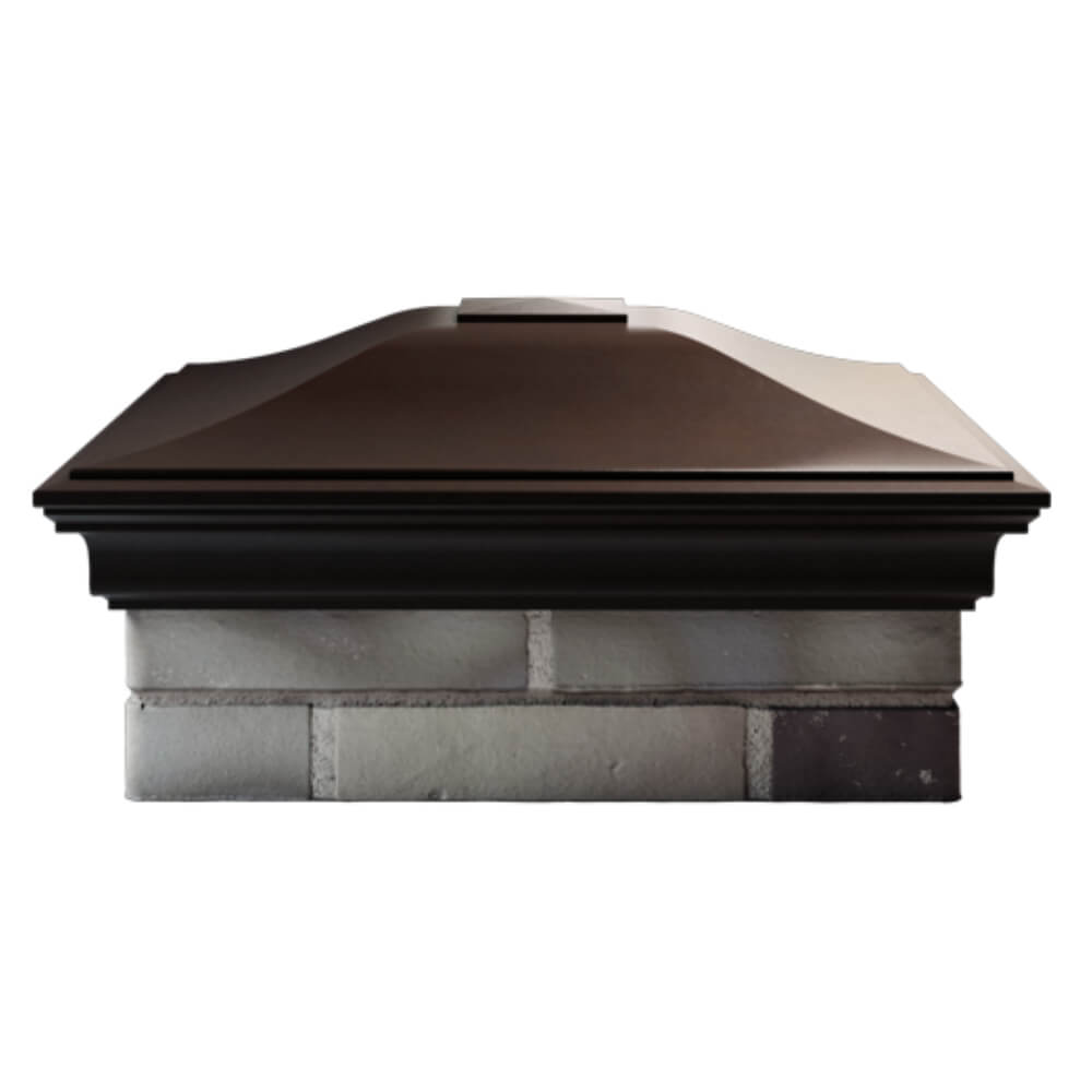 Колпак Zking Монблан Коричневый на столб 2х2 кирпича (515х515мм) в Новосибирске фото