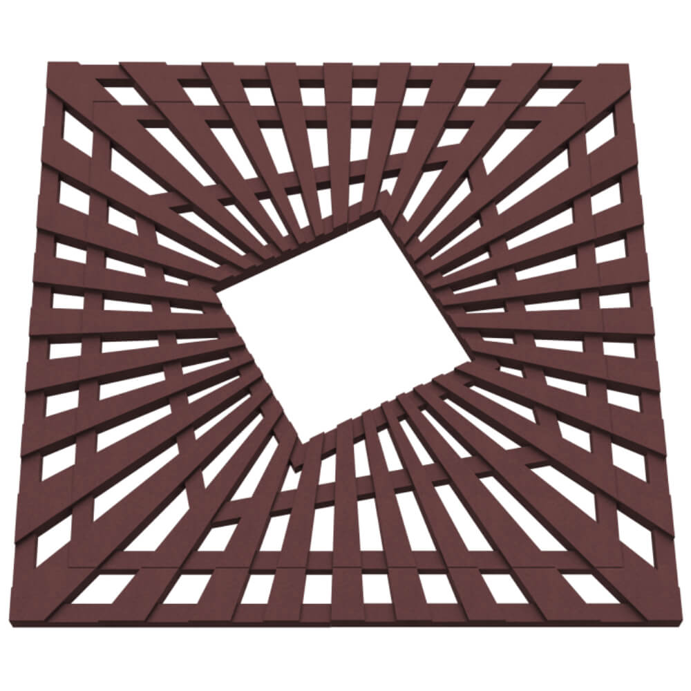 Приствольная решетка для дерева ZKING ATMOSPHERE 1.2х1.2м Коричневая в Новосибирске фото