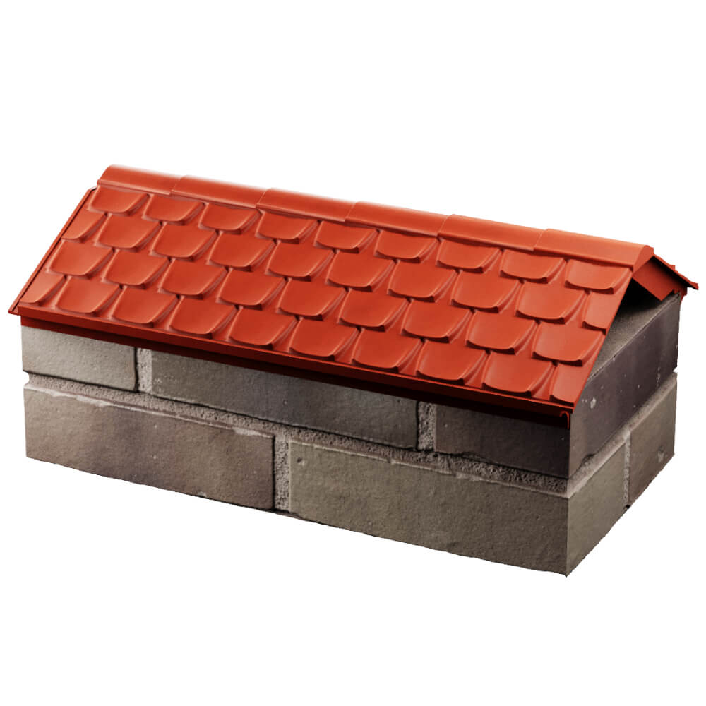 Парапет Zking Эльбрус Красный с посадкой на 1 кирпич (255мм) в Новосибирске фото