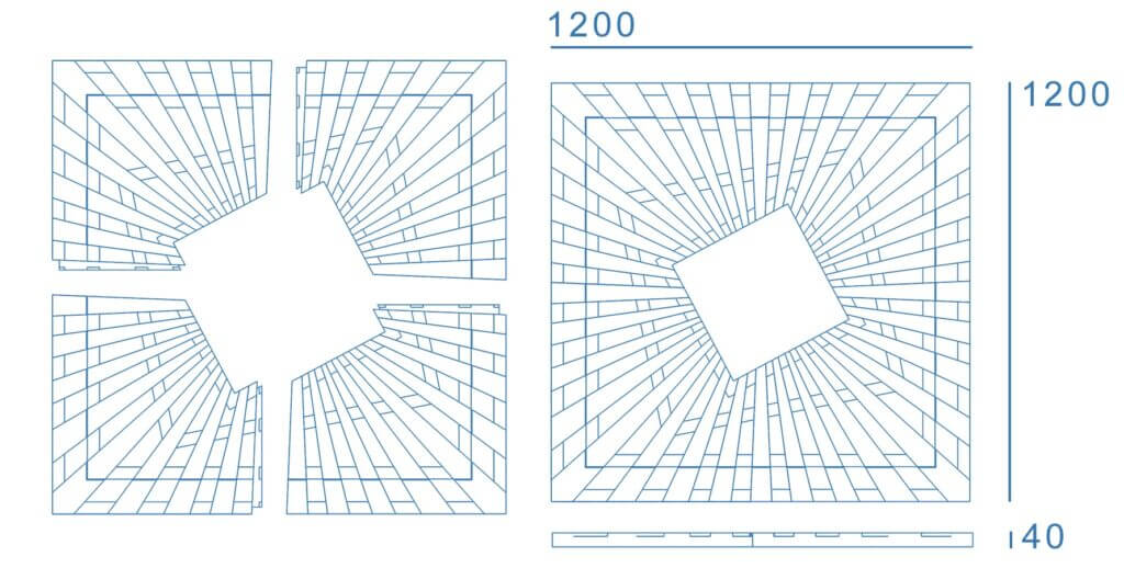 Приствольная решетка для дерева ZKING ATMOSPHERE 1.2х1.2м Коричневая в Новосибирске фото