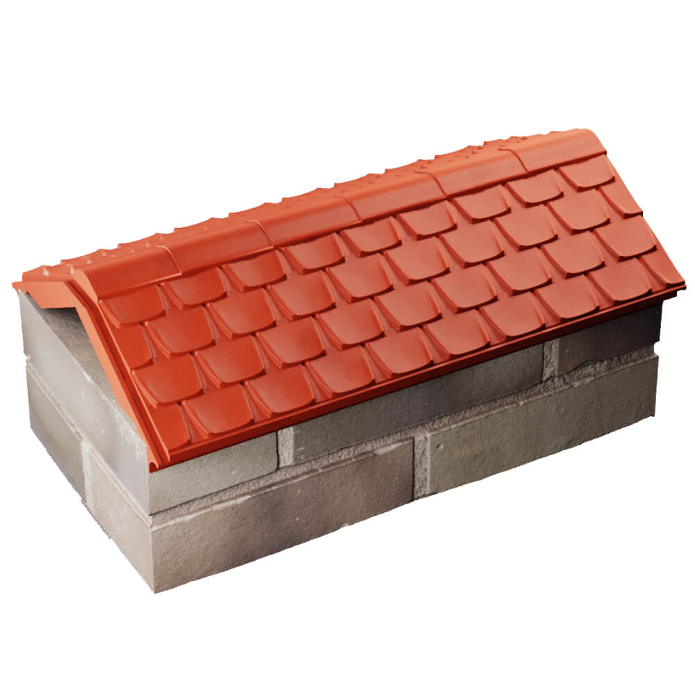 Парапет Zking Эльбрус Красный с посадкой на 1 кирпич (255мм) в Новосибирске фото