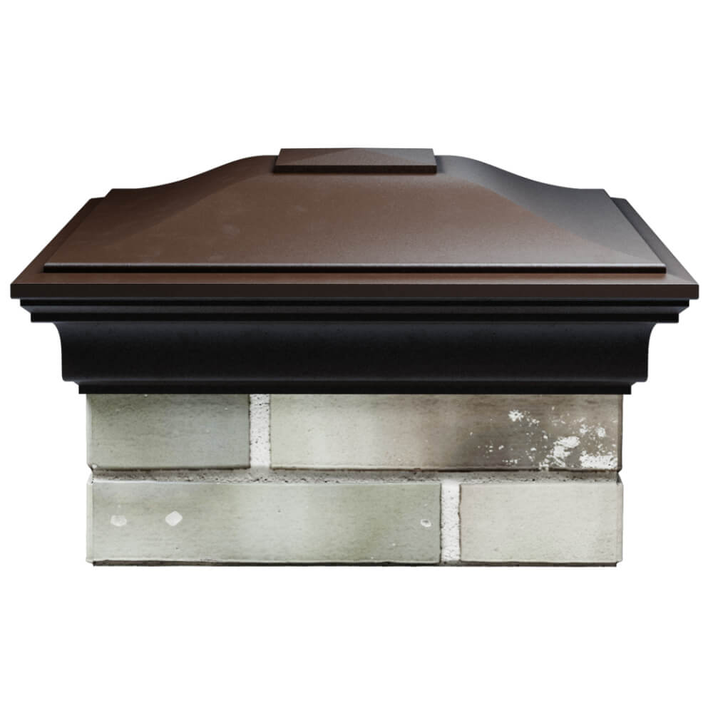 Колпак Zking Монблан Коричневый на столб 1.5х1.5 кирпича (385х385мм) Новосибирск фото