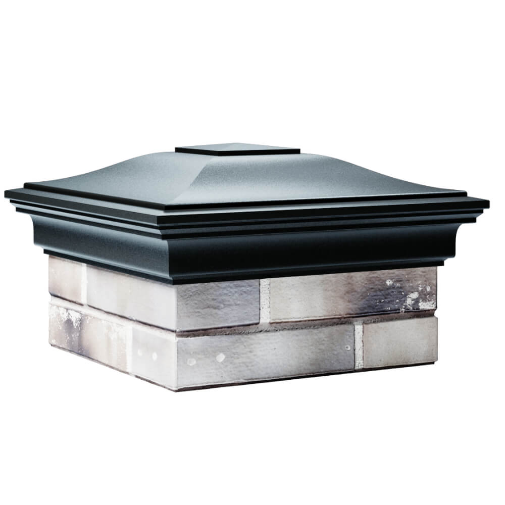 Колпак Zking Монблан Черный на столб 1.5х1.5 кирпича (385х385мм) в Новосибирске фото