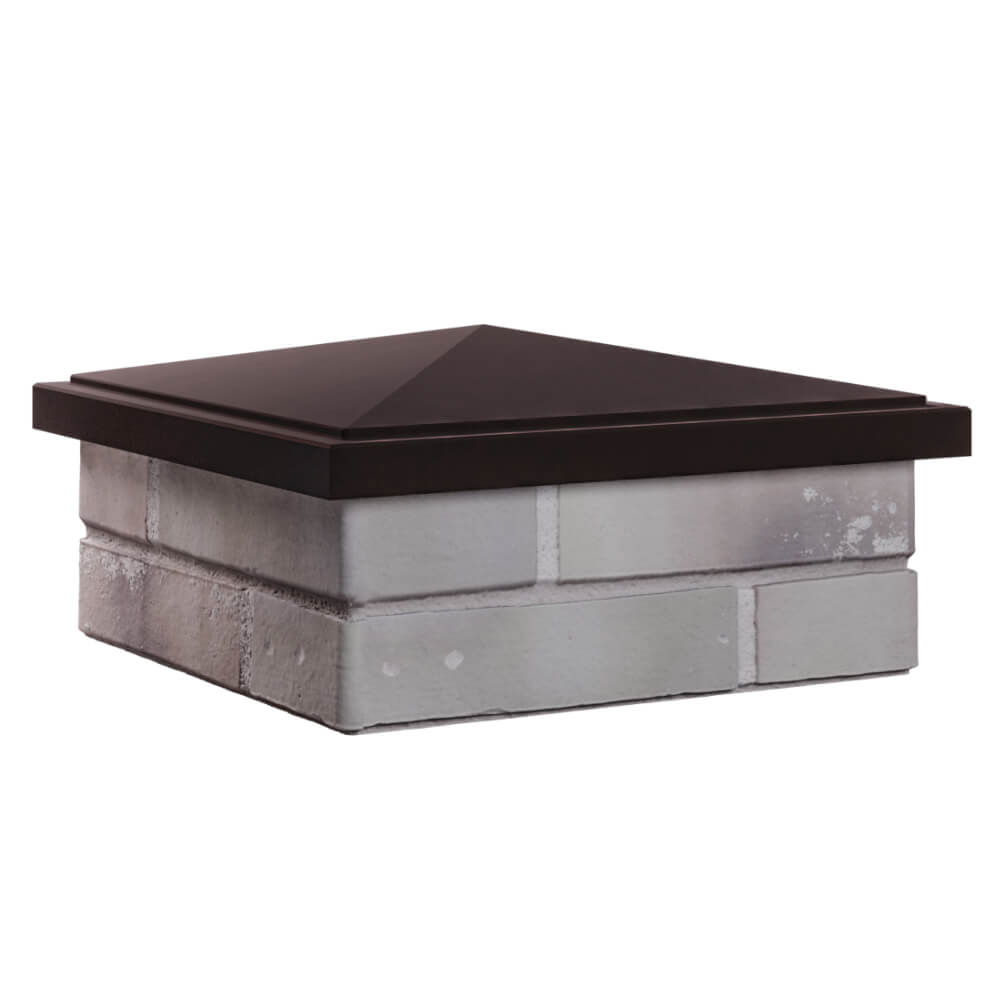 Колпак Zking БонаМоно Коричневый на столб 1.5х1.5 кирпича (385х385, 400х400мм) в Новосибирске фото