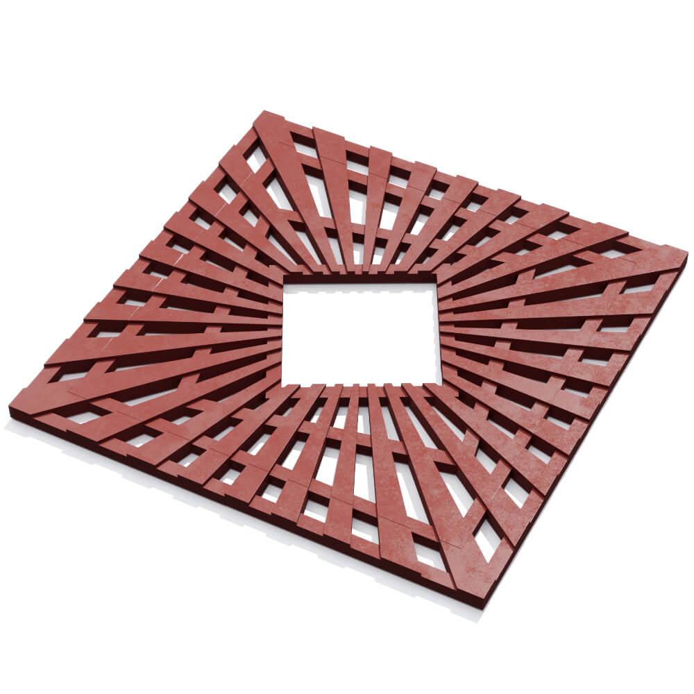 Приствольная решетка для дерева ZKING ATMOSPHERE 1.2х1.2м Красная в Новосибирске фото