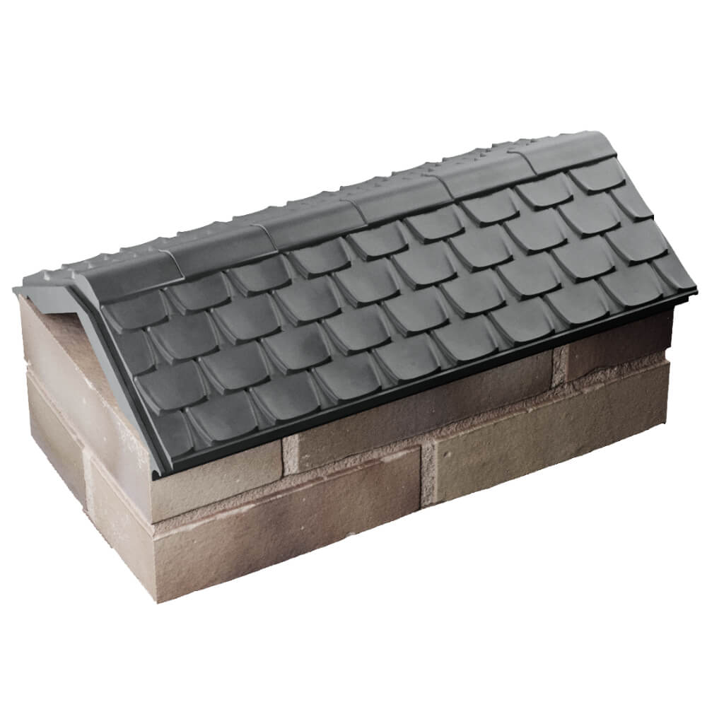 Парапет Zking Эльбрус Серый с посадкой на 1 кирпич (255мм) в Новосибирске фото