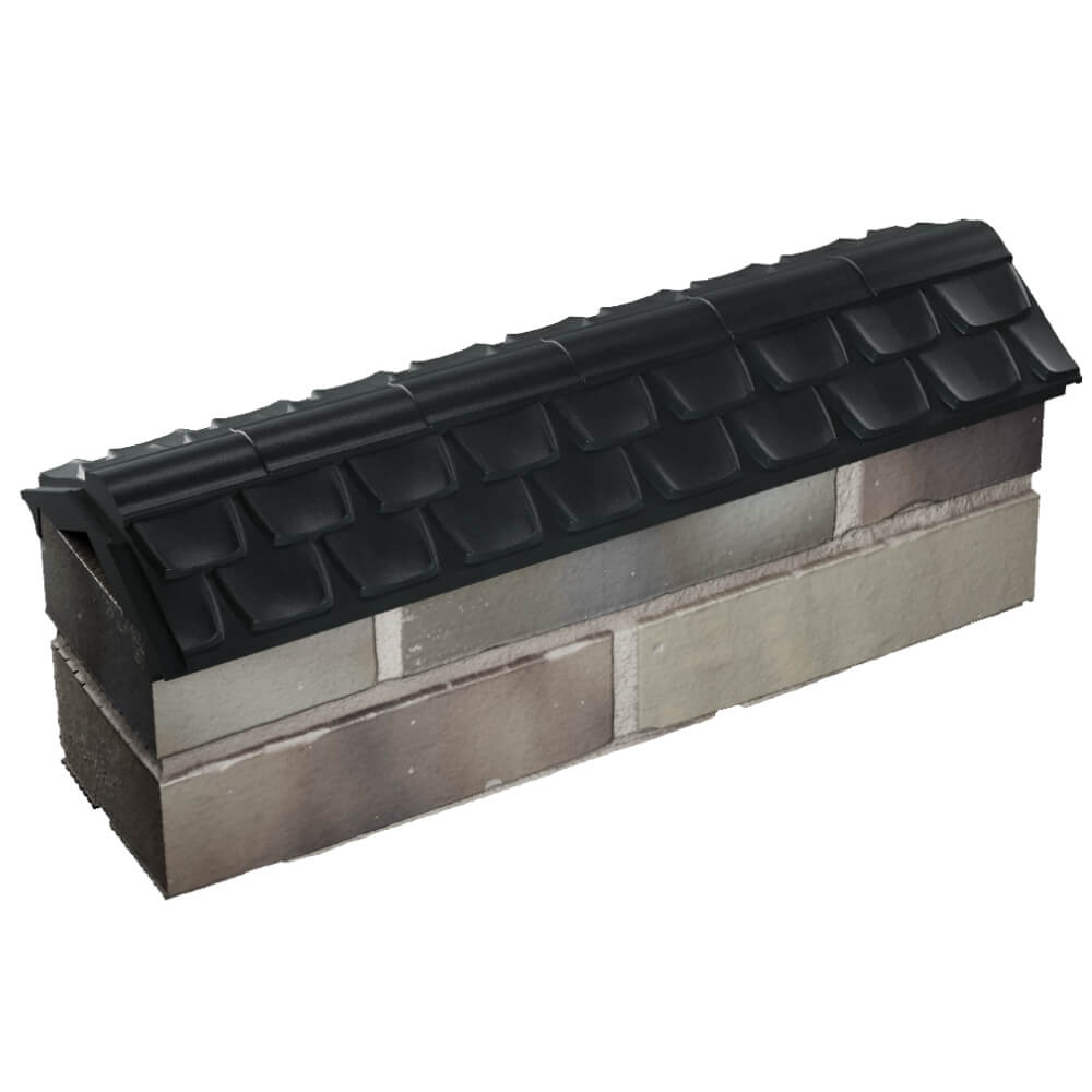 Парапет Zking Эльбрус Черный с посадкой на 0.5 кирпича (130мм) в Новосибирске фото