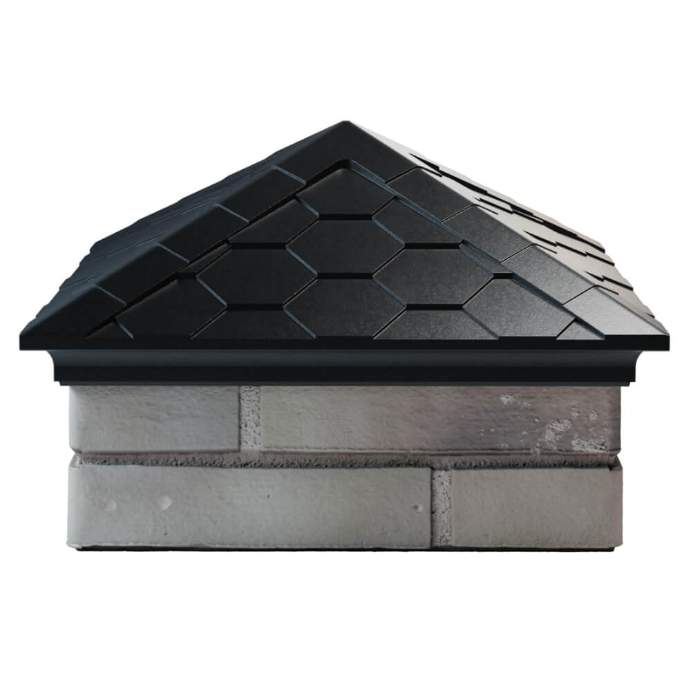 Колпак Zking Эверест Черный на столб 1.5х1.5 кирпича (390х390мм) Новосибирск фото